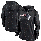 Women's New England Patriots Nike Anthracite 2021 NFL Crucial Catch Therma Pullover Hoodie